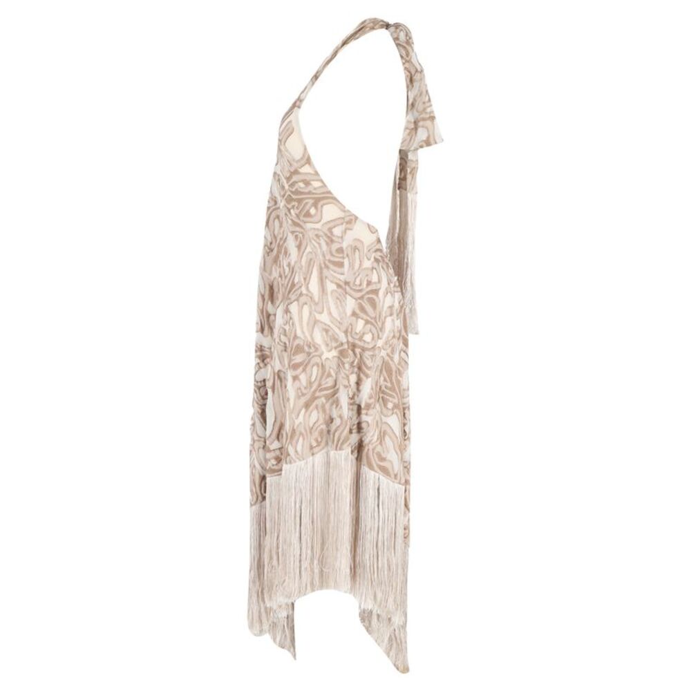 Cult Gaia Ali Fringe Maxi Dress in Brown Polyester - Picture 2 of 3